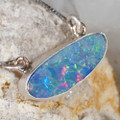 HOLIDAY ROYALE STERLING SILVER OPAL JEWELLERY SET