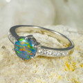 LUNA LUX STERLING SILVER AUSTRALIAN OPAL RING