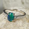MIMI STERLING STERLING SILVER AUSTRALIAN OPAL RING