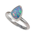 VICTORIAS LUV STERLING SILVER AUSTRALIAN OPAL RING