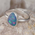 VICTORIAS LUV STERLING SILVER AUSTRALIAN OPAL RING