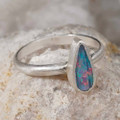 * GLOWGUIDE STERLING SILVER AUSTRALIAN OPAL RING
