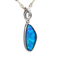 ELOQUENT GLOW 14KT WHITE GOLD & DIAMOND AUSTRALIAN OPAL NECKLACE
