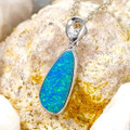 ELOISE 14KT WHITE GOLD & DIAMOND AUSTRALIAN OPAL NECKLACE