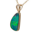 * 1 MODISTE 14KT YELLOW GOLD & DIAMOND AUSTRALIAN OPAL NECKLACE