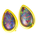 WINTER BERRY 18KT ROSE GOLD PLATED AUSTRALIAN OPAL STUD EARRINGS