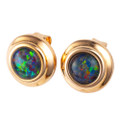 JASMINE JEWEL 18KT ROSE GOLD PLATED AUSTRALIAN OPAL STUD EARRINGS JASMINE JEWEL 18KT ROSE GOLD PLATED AUSTRALIAN OPAL STUD EARRINGS