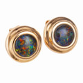 JASMINE JEWEL 18KT ROSE GOLD PLATED AUSTRALIAN OPAL STUD EARRINGS