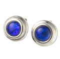 BRILLIANT REFLECTIONS STERLING SILVER AUSTRALIAN OPAL STUD EARRINGS