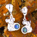 TIMELESS SHINE STERLING SILVER AUSTRALIAN OPAL DROP EARRINGS