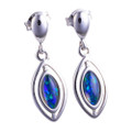 NEON SHIFT STERLING SILVER AUSTRALIAN OPAL DROP EARRINGS