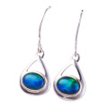 EARTH PULSE STERLING SILVER OPAL DROP EARRINGS