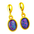 STELLAR DAZE 18KT GOLD PLATED  OPAL DROP EARRINGS