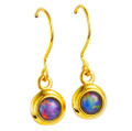 A HYPE HAVEN 18KT GOLD PLATED AUSTRALIAN OPAL DROP EARRINGS