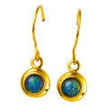 EMBER EDGE 18KT GOLD PLATED AUSTRALIAN OPAL DROP EARRINGS