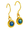 EMBER EDGE 18KT GOLD PLATED AUSTRALIAN OPAL DROP EARRINGS