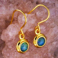 EMBER EDGE 18KT GOLD PLATED AUSTRALIAN OPAL DROP EARRINGS