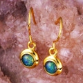 EMBER EDGE 18KT GOLD PLATED AUSTRALIAN OPAL DROP EARRINGS