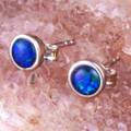 FROSTED CREAM STERLING SILVER AUSTRALIAN OPAL DROP EARRING