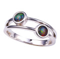 PINFIRE MAGIC STERLING SILVER AUSTRALIAN OPAL RING PINFIRE MAGIC STERLING SILVER AUSTRALIAN OPAL RING