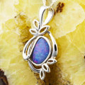 MAIN REASON STERLING SILVER AUSTRALIAN OPAL NECKLACE