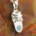 COSMIC AWARENESS STERLING SILVER AUSTRALIAN OPAL NECKLACE