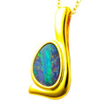 ORACLE DECK 18KT GOLD PLATED AUSTRALIAN OPAL NECKLACE