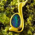ORACLE DECK 18KT GOLD PLATED AUSTRALIAN OPAL NECKLACE