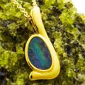 ORACLE DECK 18KT GOLD PLATED AUSTRALIAN OPAL NECKLACE