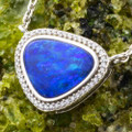 * A SACRED GEM STERLING SILVER AUSTRALIAN OPAL NECKLACE