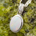 *DIVINE TIMING STERLING SILVER AUSTRALIAN WHITE OPAL NECKLACE *DIVINE TIMING STERLING SILVER AUSTRALIAN WHITE OPAL NECKLACE