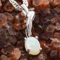 INTERNAL BEAUTY STERLING SILVER AUSTRALIAN WHITE OPAL NECKLACE