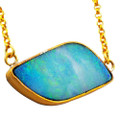 * A JELLYBEAN JOY 14KT GOLD FILLED AUSTRALIAN OPAL NECKLACE