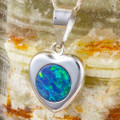 * SPARK STAR 14KT WHITE GOLD AUSTRALIAN OPAL NECKLACE