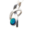 MIMI MUAH STERLING SILVER AUSTRALIAN OPAL NECKLACE