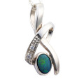MIMI MUAH STERLING SILVER AUSTRALIAN OPAL NECKLACE