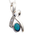 *ENTANGLED STERLING SILVER AUSTRALIAN OPAL NECKLACE
