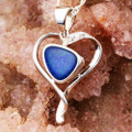 *COLOR CRACKLE STERLING SILVER AUSTRALIAN OPAL NECKLACE