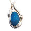 *PRIVATE BEACHES STERLING SILVER AUSTRALIAN OPAL NECKLACE *PRIVATE BEACHES STERLING SILVER AUSTRALIAN OPAL NECKLACE
