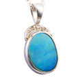 LYRA STAR STERLING SILVER AUSTRALIAN OPAL NECKLACE