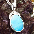 LYRA STAR STERLING SILVER AUSTRALIAN OPAL NECKLACE
