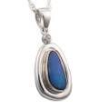 BLUE GIANT STERLING SILVER AUSTRALIAN OPAL NECKLACE