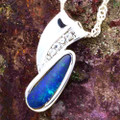 DON DON STERLING SILVER AUSTRALIAN OPAL NECKLACE
