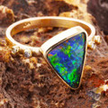FINER THING 14KT GOLD & DIAMOND AUSTRALIAN OPAL RING