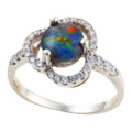 FOR MUAH STERLING SILVER AUSTRALIAN OPAL RING