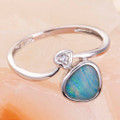 REVITALIZE STERLING SILVER AUSTRALIAN OPAL RING REVITALIZE STERLING SILVER AUSTRALIAN OPAL RING