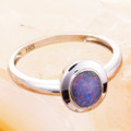 STARWHISPER STERLING SILVER AUSTRALIAN OPAL RING