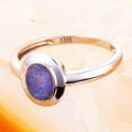 STARWHISPER STERLING SILVER AUSTRALIAN OPAL RING