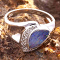 CELESTIAL GLOW STERLING SILVER AUSTRALIAN OPAL RING