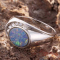 GEMINI TWINKLE  STERLING SILVER AUSTRALIAN OPAL RING